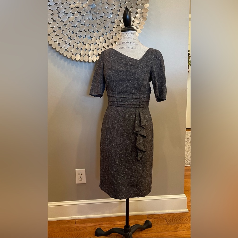White House Black Market Charcoal Midi Dress